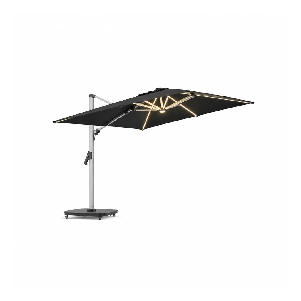 Cantilever Umbrella — Black 03, front three-quarter product view