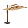 Cantilever Umbrella — Natural 02, front three-quarter product view