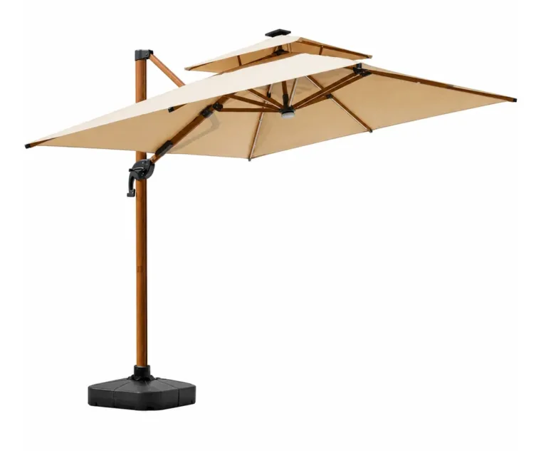 Cantilever Umbrella — Natural 02, front three-quarter product view