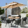 Cantilever Umbrella — Natural 02, shown in a styled outdoor setting