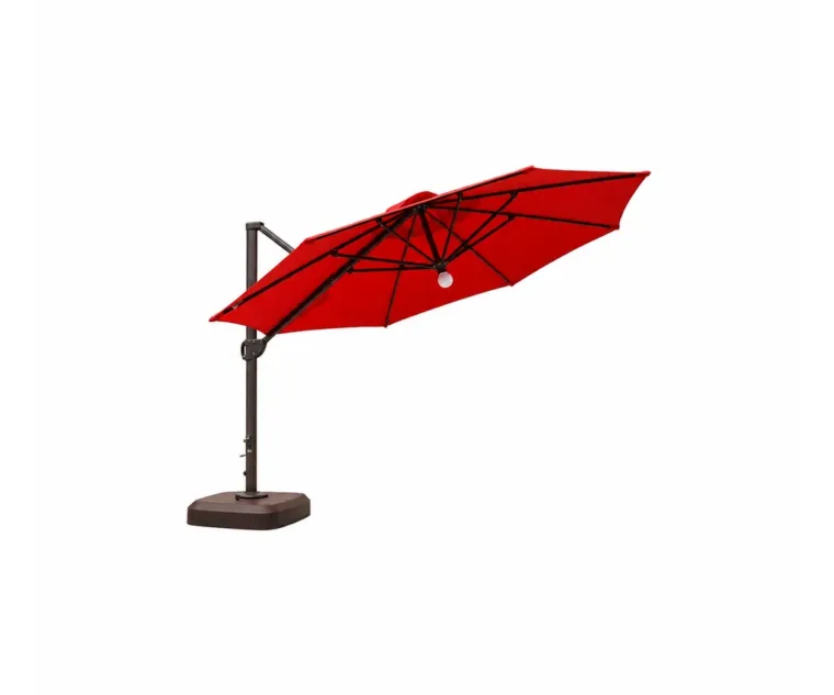 Cantilever Umbrella — Red 01, front three-quarter product view