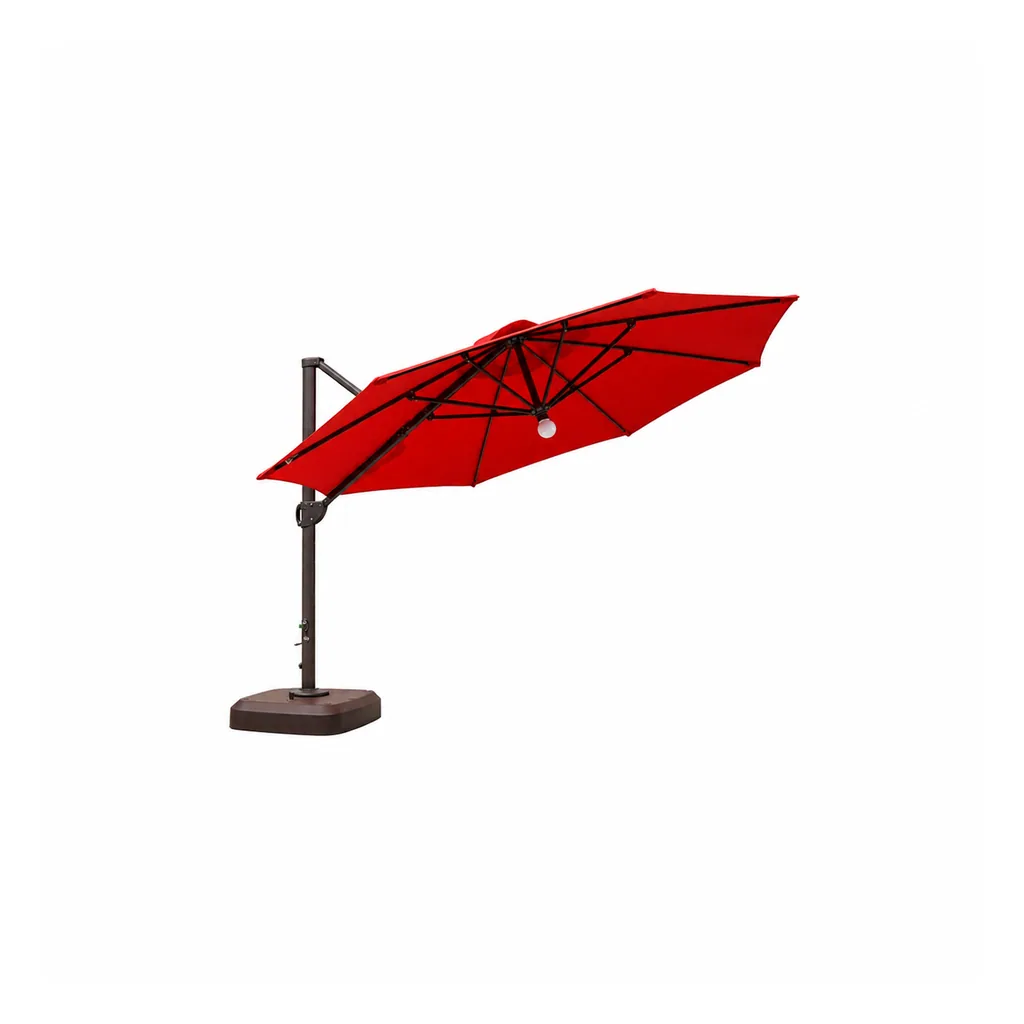 Cantilever Umbrella — Red 01, front three-quarter product view