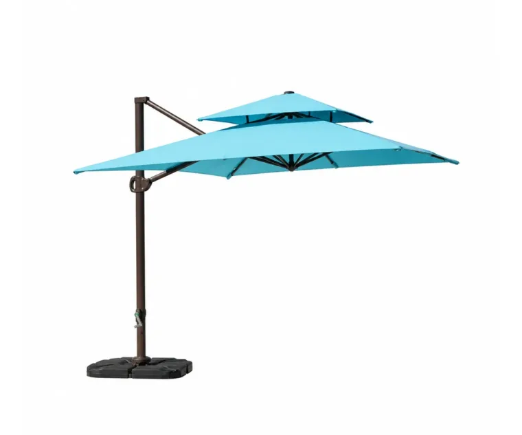 Cantilever Umbrella — Blue 01, front three-quarter product view