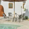 Cantilever Umbrella — Brown 01, shown in a styled outdoor setting